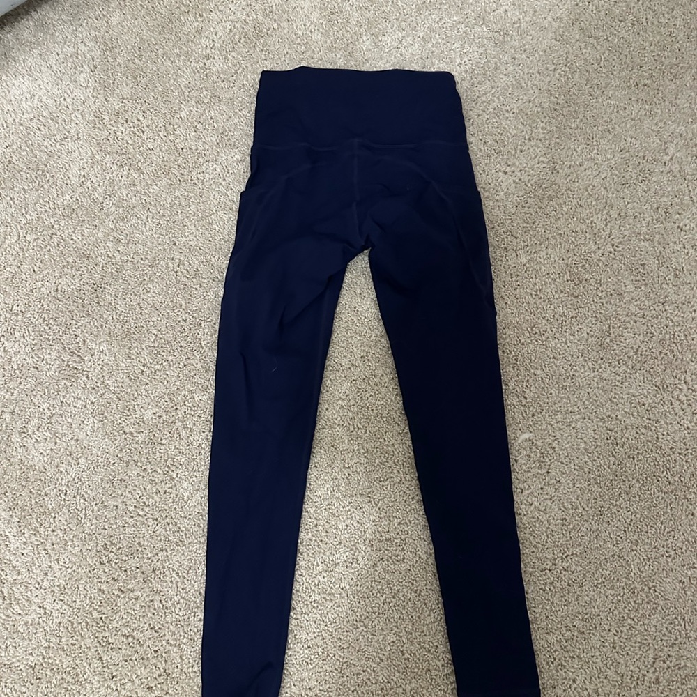 Amazon Blue Leggings High Waist Stretchy Fit